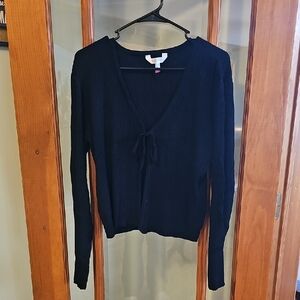Women's Black V-Neck Sweater